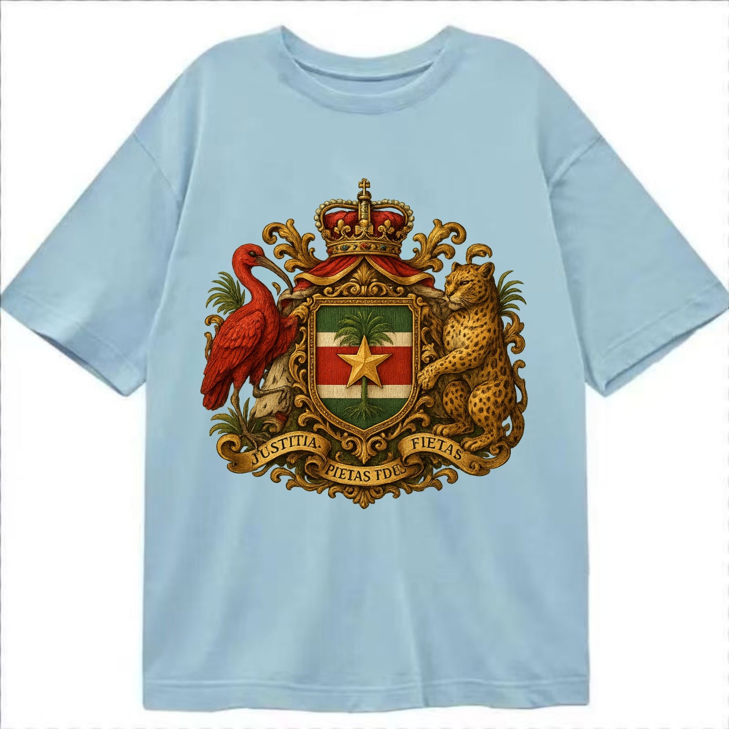 Suriname Star Emblem  - Classic T-shirt - Light Blue