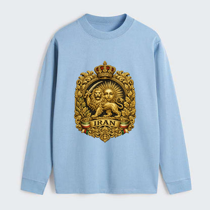 Iran Lion Sun Badge - Classic Long Sleeve Shirt - Light Blue