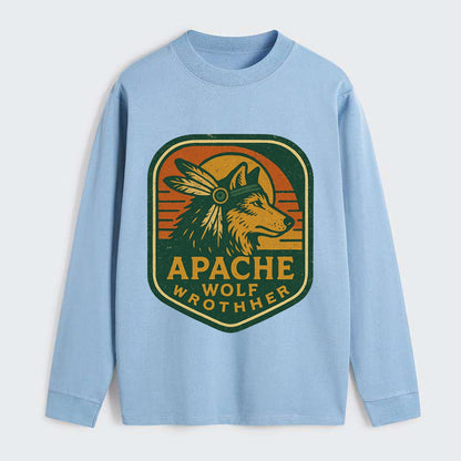 Apache Wolf Brother  - Classic Long Sleeve Shirt - Light Blue