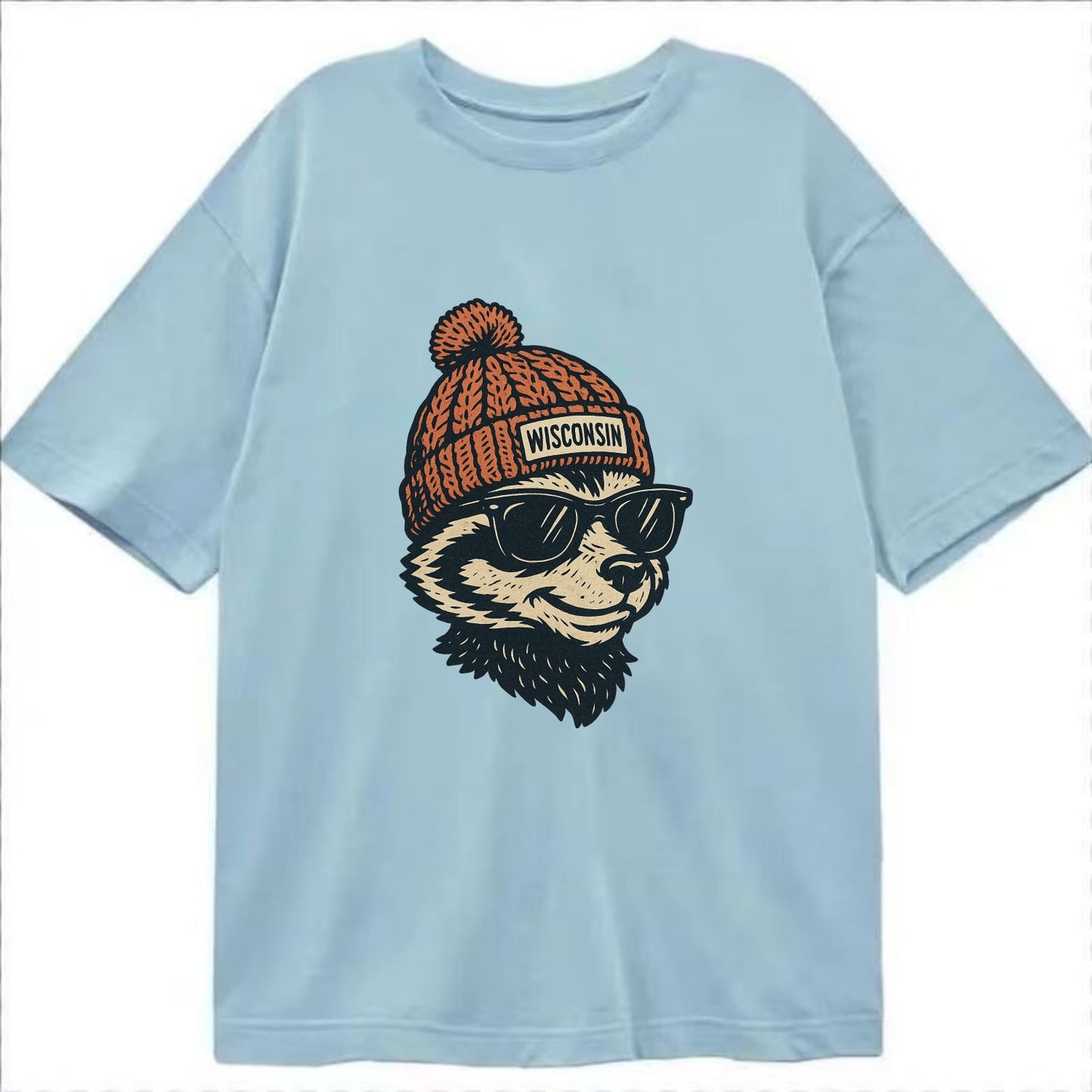 Madison Badge - Classic T-shirt - Light Blue