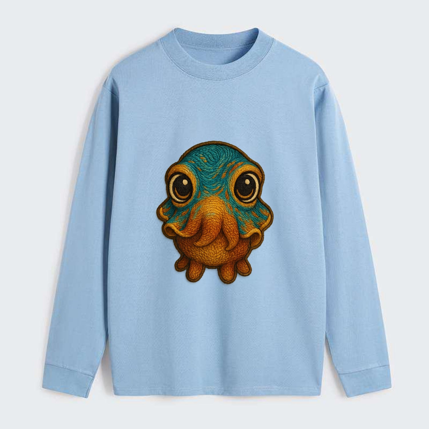 Baby Cuttlefish - color-changing skin, W-shaped pupil, front-facing, - Classic Long Sleeve Shirt - Light Blue
