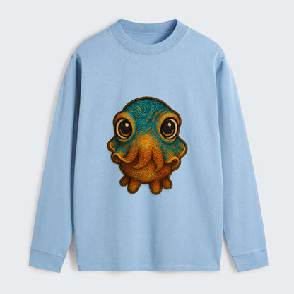 Baby Cuttlefish - color-changing skin, W-shaped pupil, front-facing, - Classic Long Sleeve Shirt - Light Blue