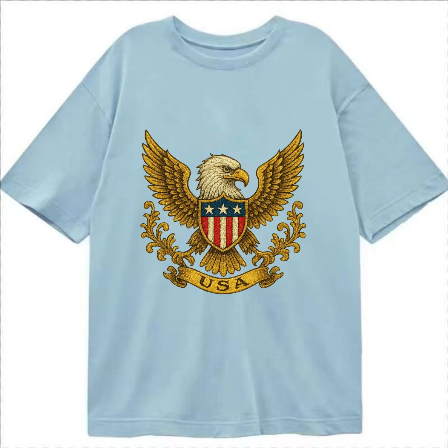 Usa Heritage Eagle 2 - Classic T-shirt - Light Blue