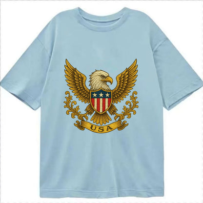 Usa Heritage Eagle 2 - Classic T-shirt - Light Blue