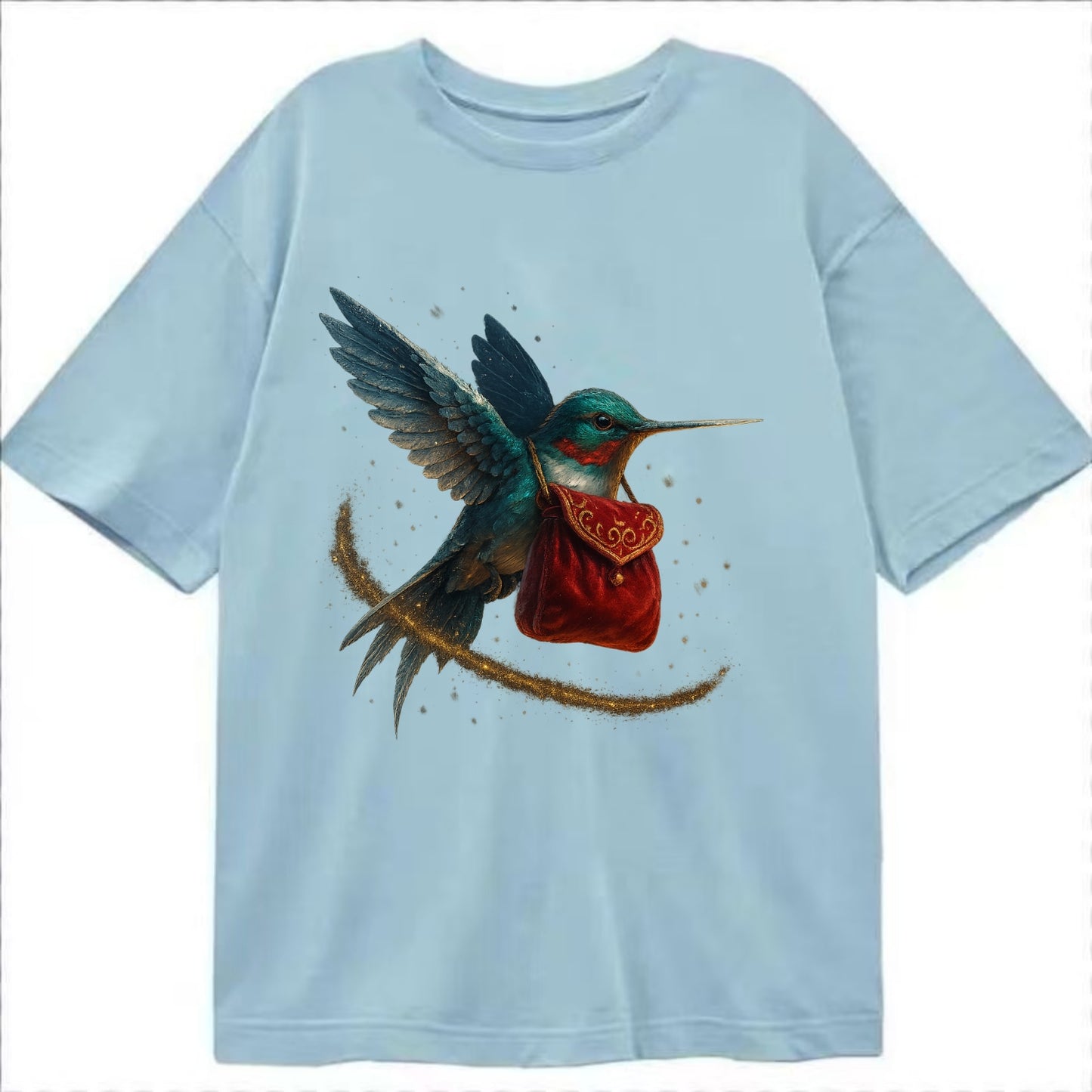 Frostbite Hummingbird Courier  - Classic T-shirt - Light Blue
