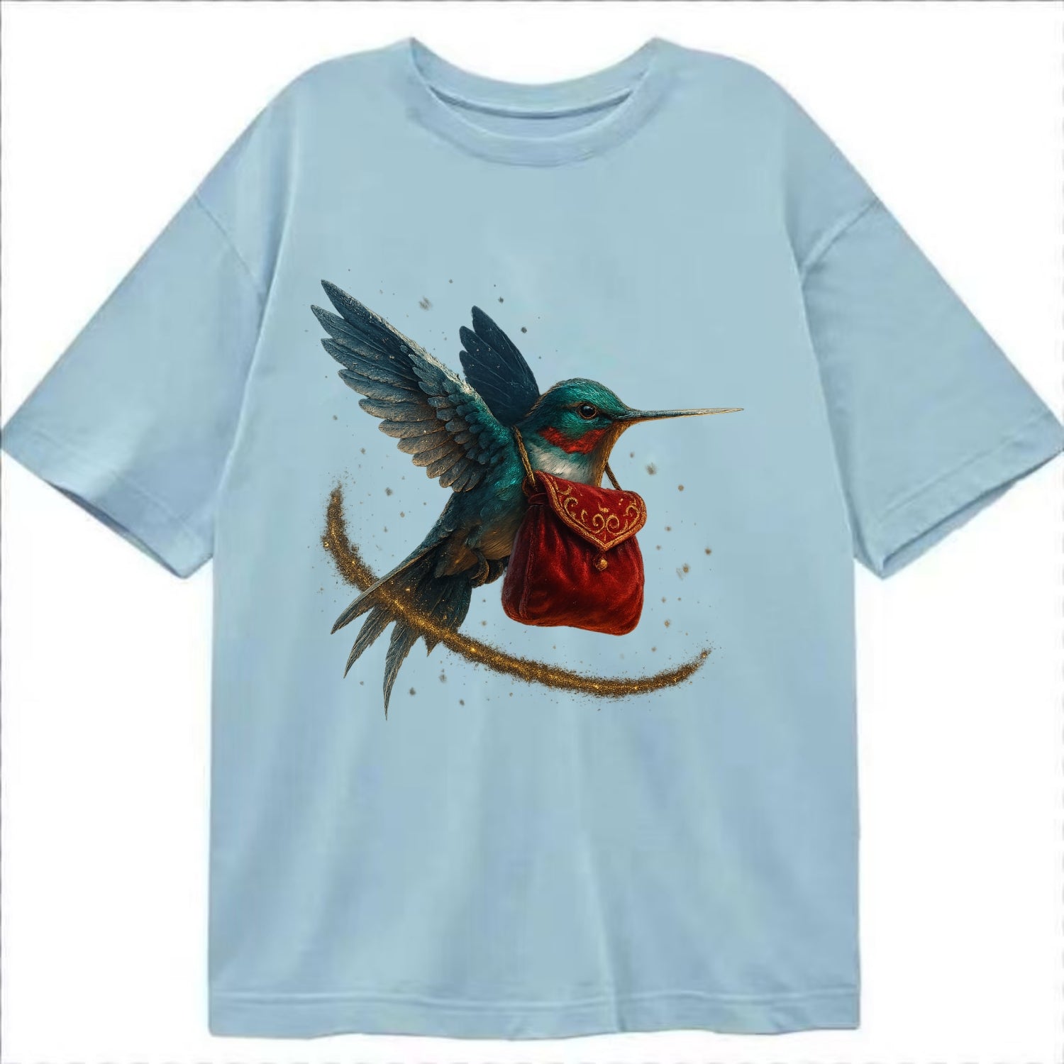 Frostbite Hummingbird Courier  - Classic T-shirt - Light Blue