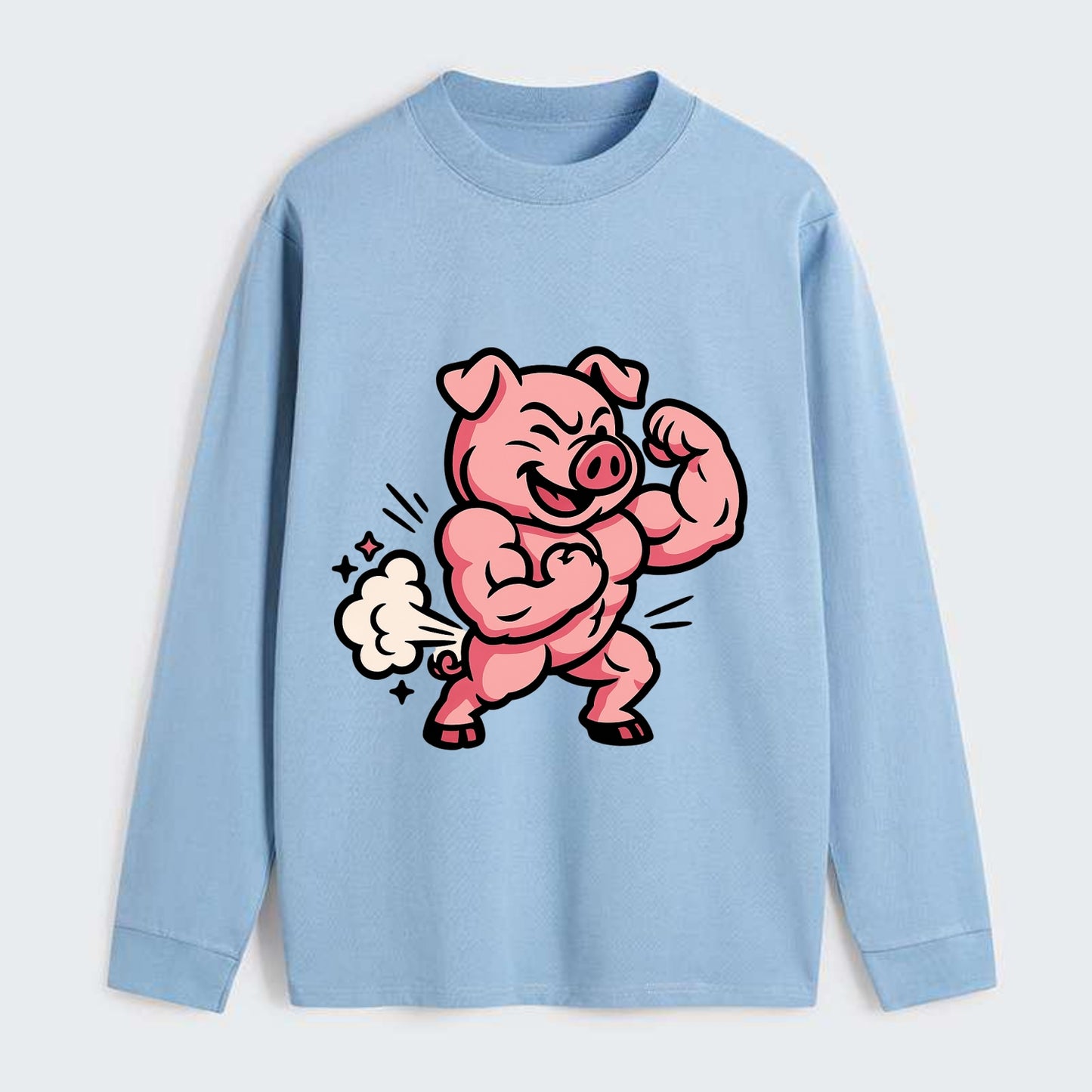 Strong Pig - Classic Long Sleeve Shirt - Light Blue