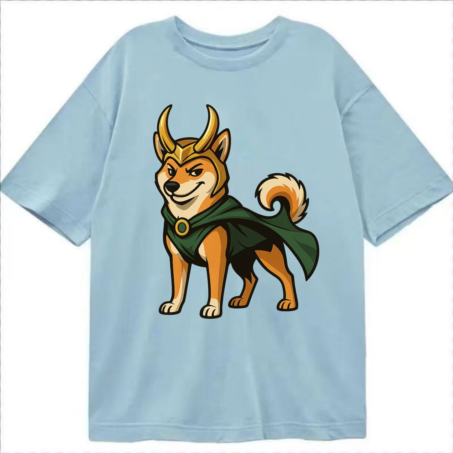 Shiba Inu Loki  - Classic T-shirt - Light Blue