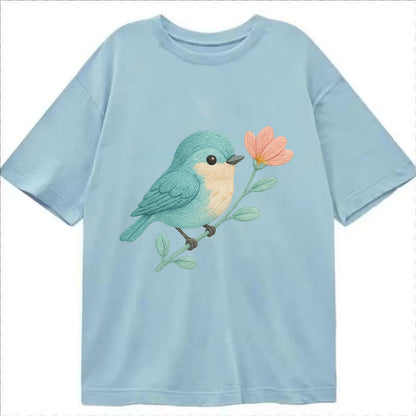 Aqua Chickadee - Classic T-shirt - Light Blue