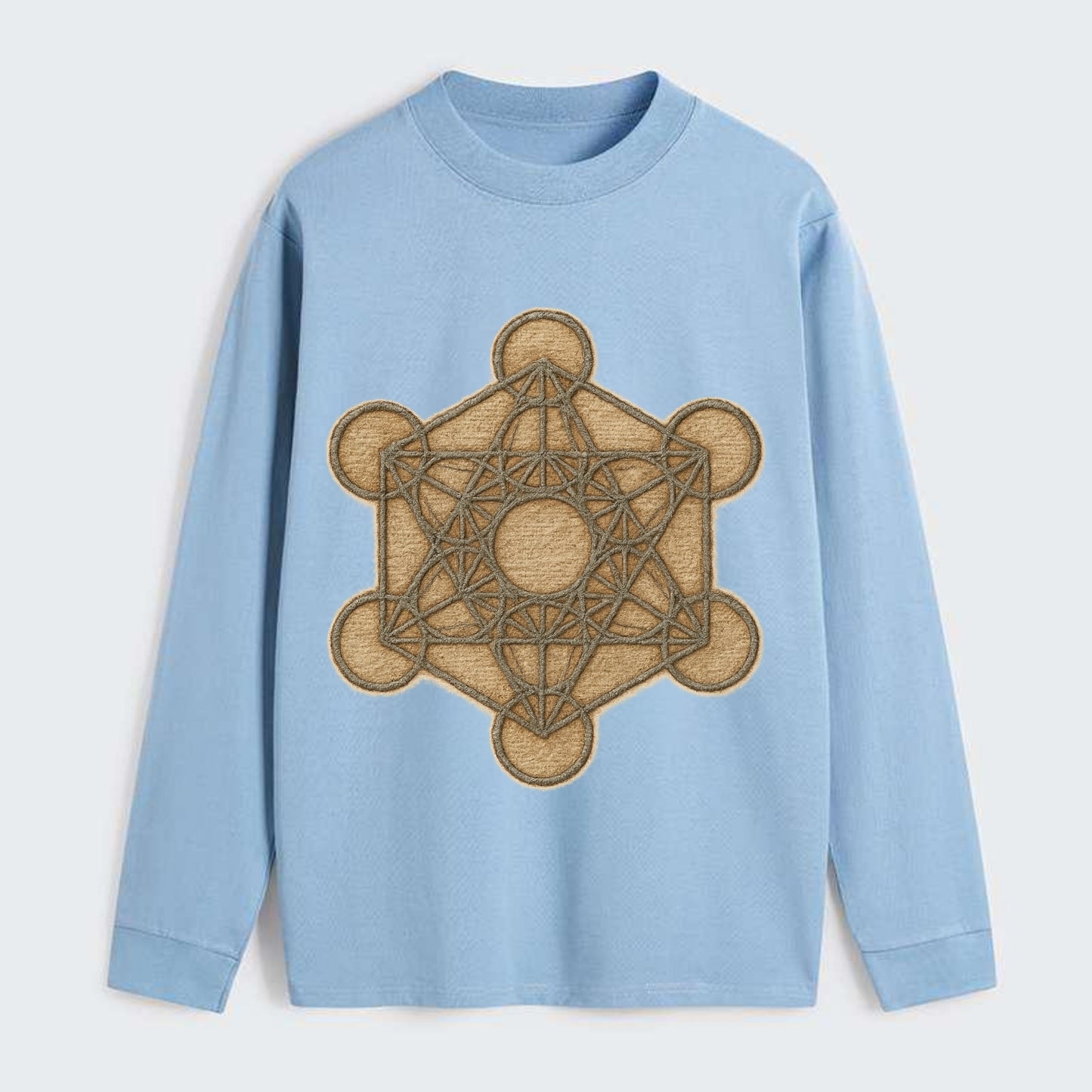 Metatron's Cube  - Classic Long Sleeve Shirt - Light Blue