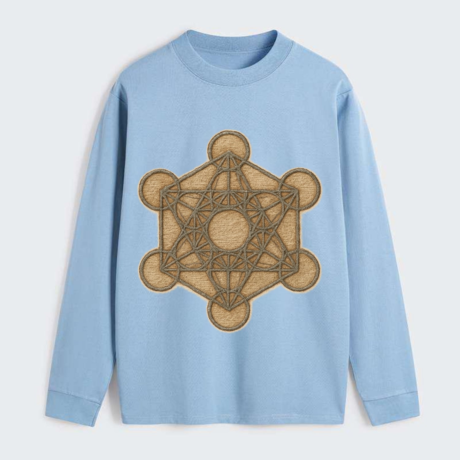 Metatron's Cube  - Classic Long Sleeve Shirt - Light Blue