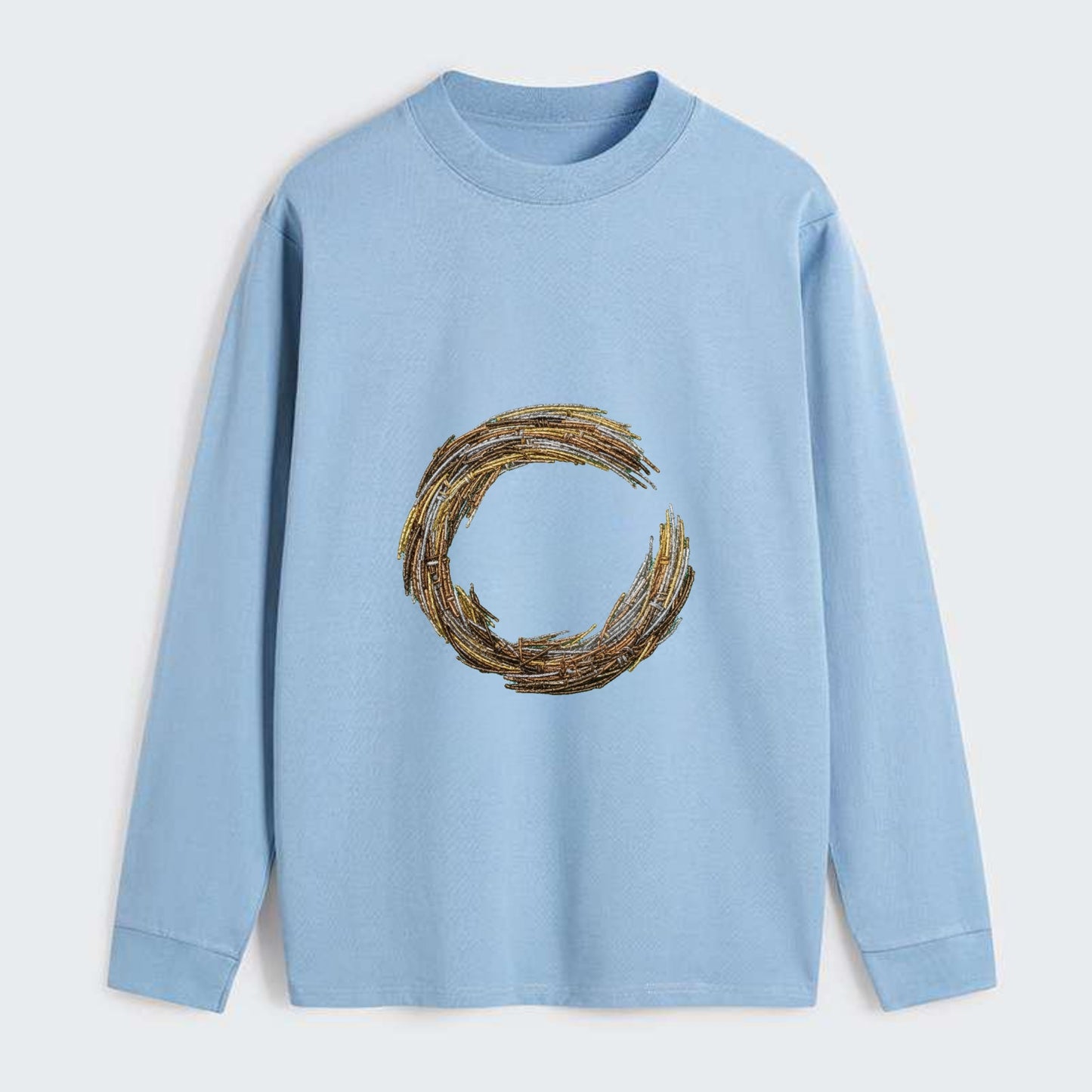 Enso Circle - Classic Long Sleeve Shirt - Light Blue