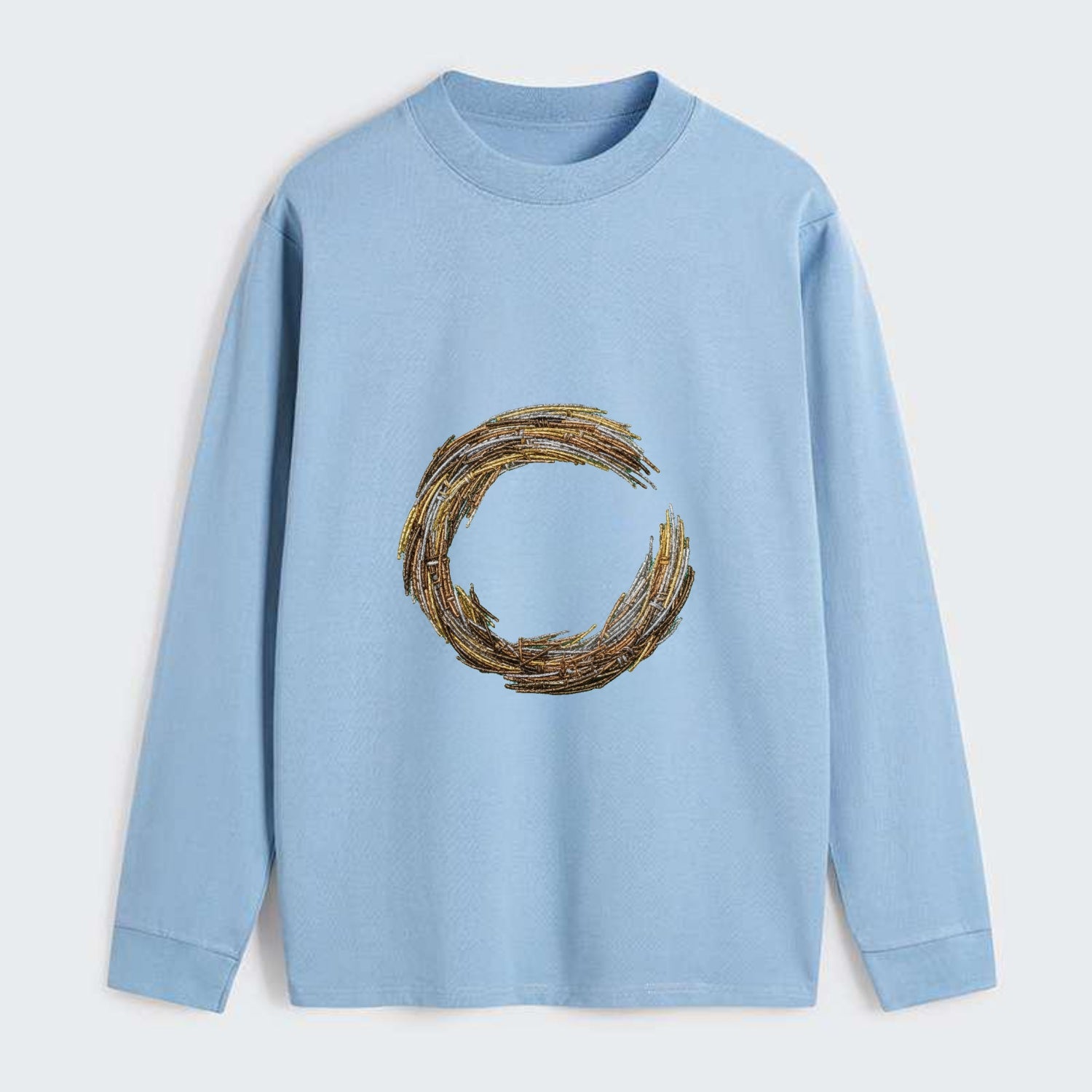 Enso Circle - Classic Long Sleeve Shirt - Light Blue