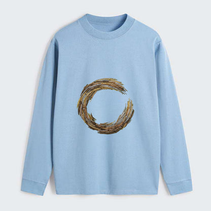 Enso Circle - Classic Long Sleeve Shirt - Light Blue