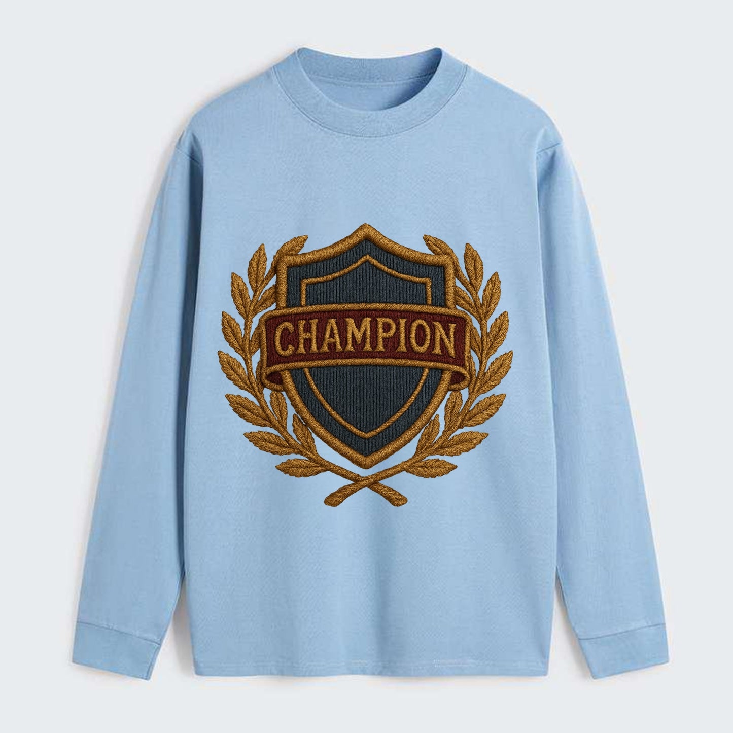 Champion Shield  - Classic Long Sleeve Shirt - Light Blue