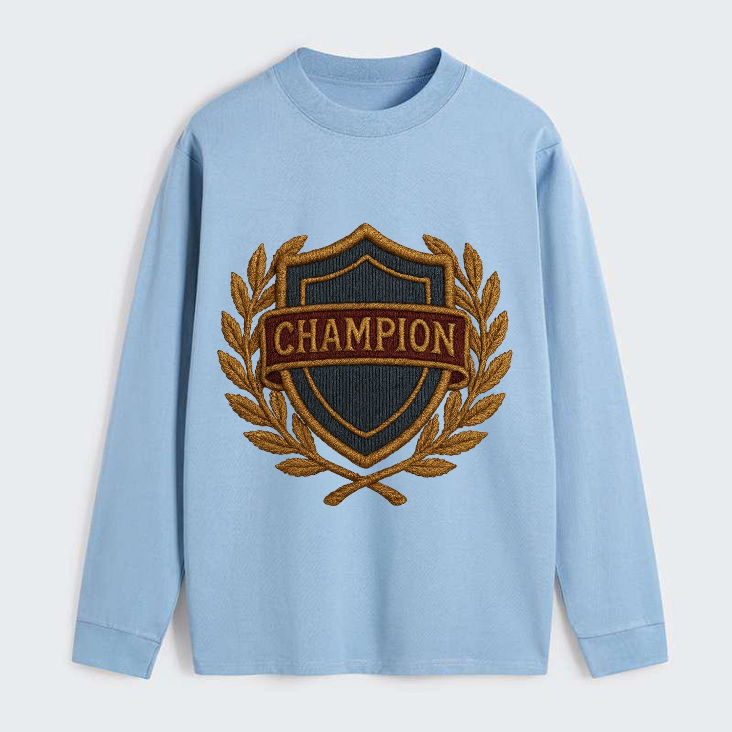 Champion Shield  - Classic Long Sleeve Shirt - Light Blue