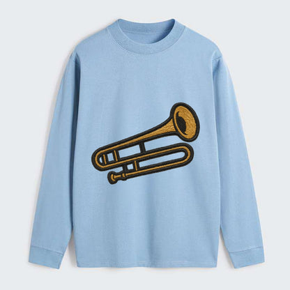 Trombone  - Classic Long Sleeve Shirt - Light Blue