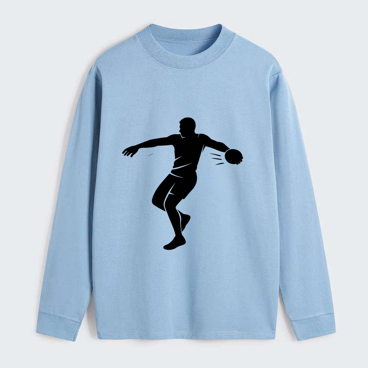 Discus thrower spinning release - Classic Long Sleeve Shirt - Light Blue