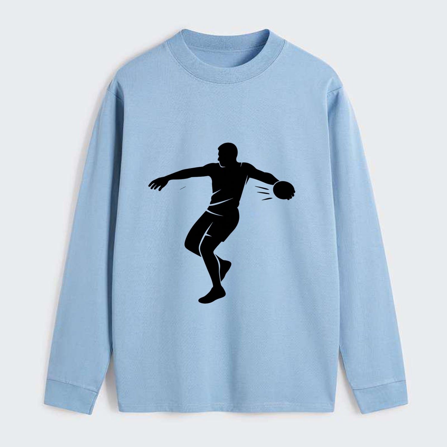 Discus thrower spinning release - Classic Long Sleeve Shirt - Light Blue