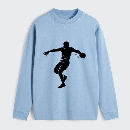 Discus thrower spinning release - Classic Long Sleeve Shirt - Light Blue