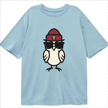 Philadelphia Owl wearing Temple beanie with T patch - Classic T-shirt - Light Blue