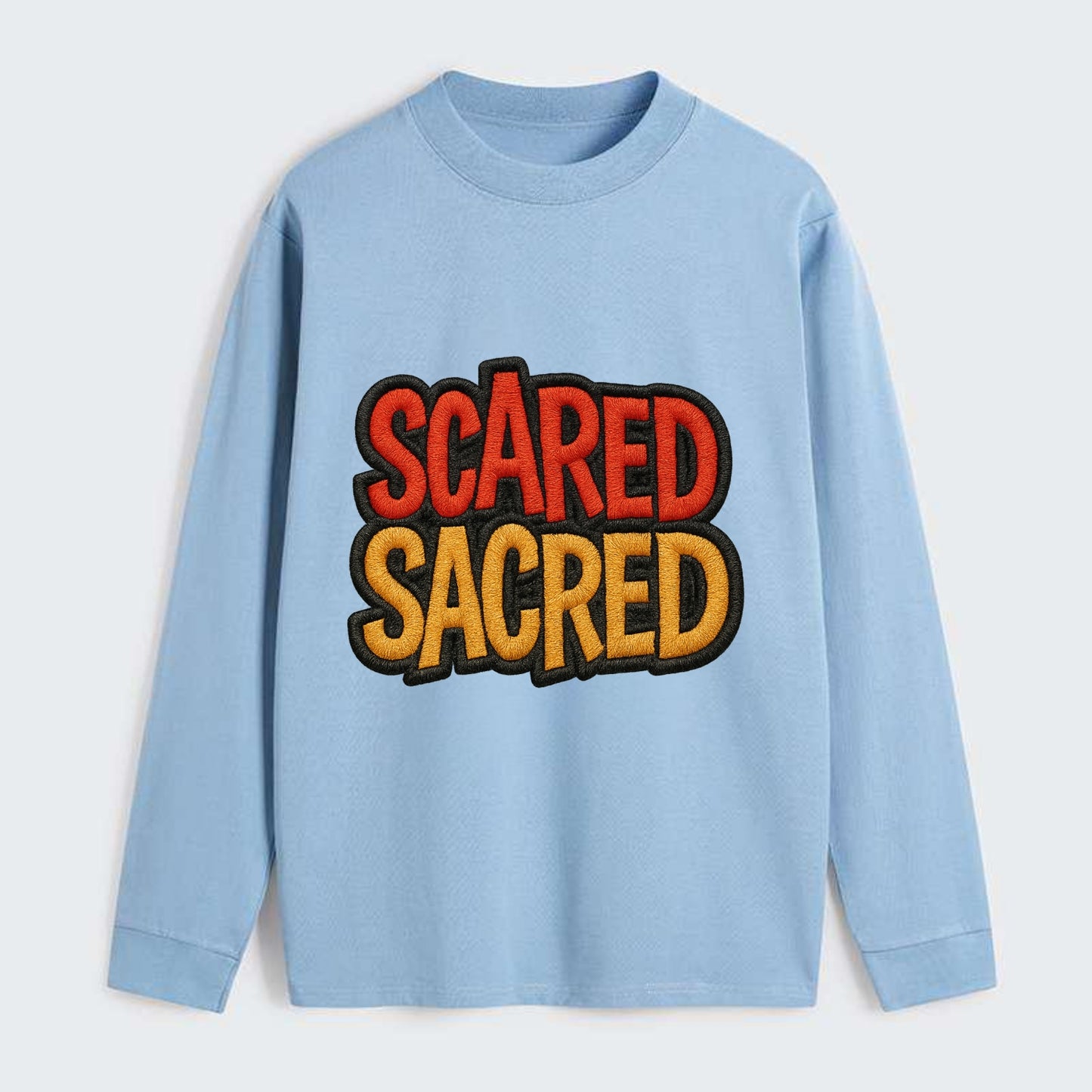 SCARED;SACRED JOURNEY Spiritual Purple Hat - Classic Long Sleeve Shirt - Light Blue