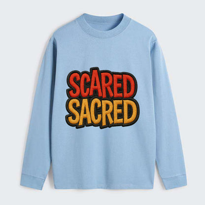 SCARED;SACRED JOURNEY Spiritual Purple Hat - Classic Long Sleeve Shirt - Light Blue
