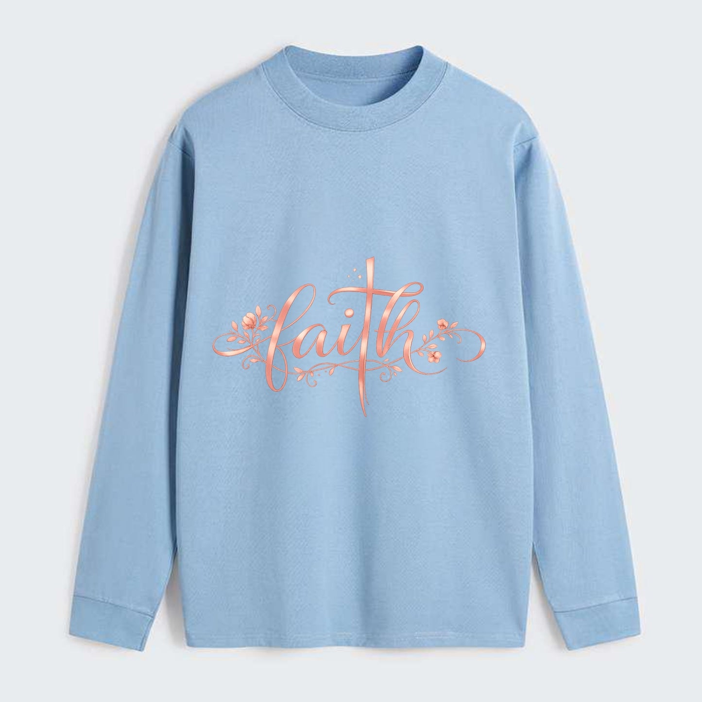 Faith - Classic Long Sleeve Shirt - Light Blue