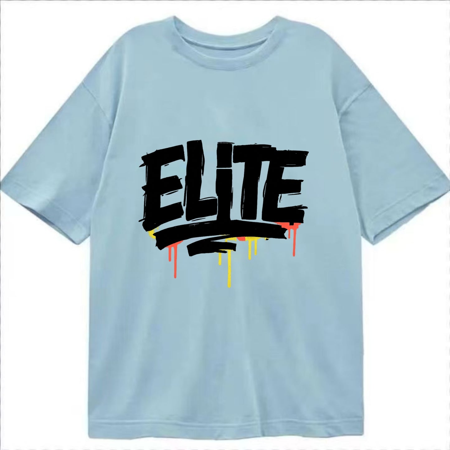 Bold typography design - "ELITE" - top tier, highest level - Classic T-shirt - Light Blue