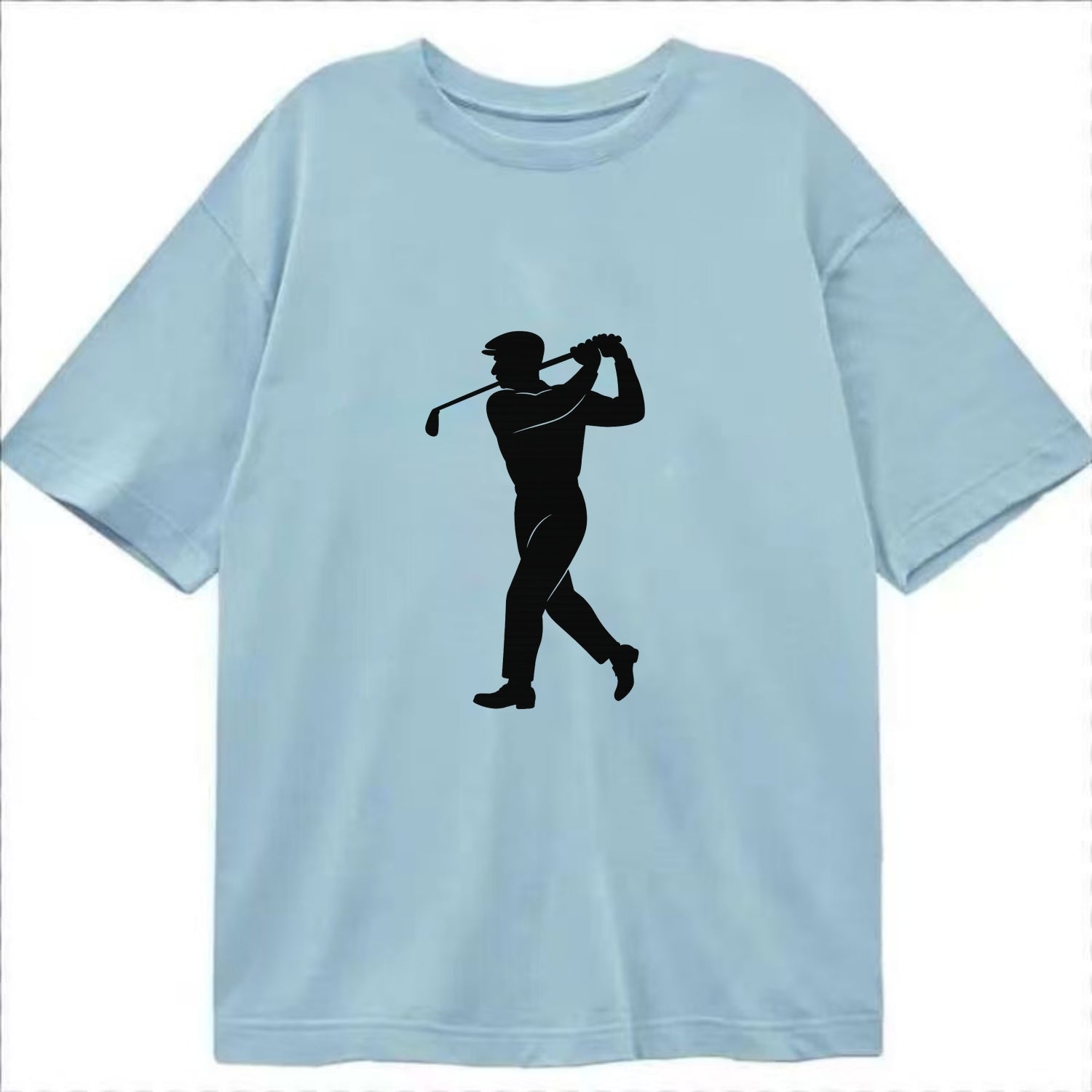 Golfer perfect swing follow-through - Classic T-shirt - Light Blue
