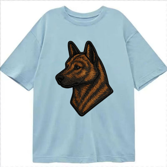 Kai Ken - Modern tiger dog logo with bol - Classic T-shirt - Light Blue