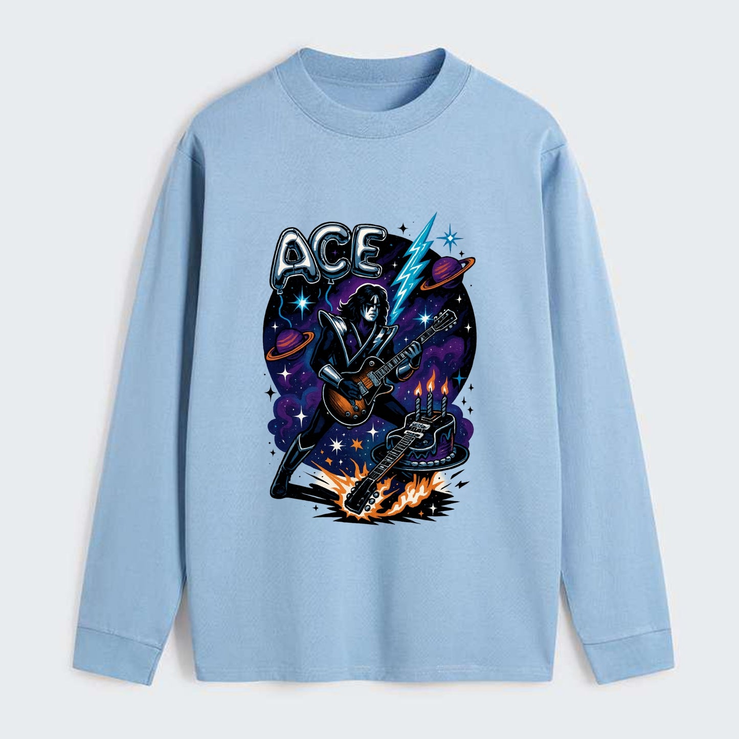 Ace Birthday Celebration - Classic Long Sleeve Shirt - Light Blue
