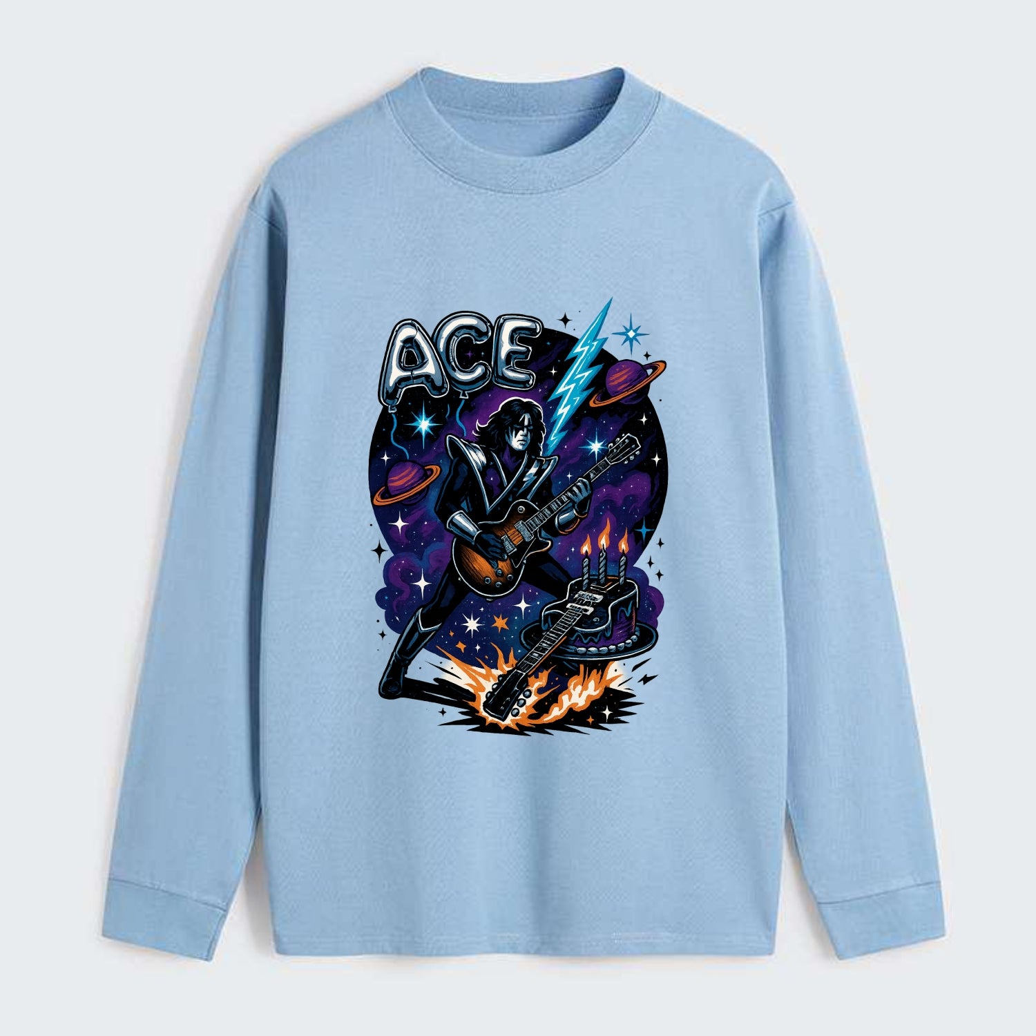 Ace Birthday Celebration - Classic Long Sleeve Shirt - Light Blue