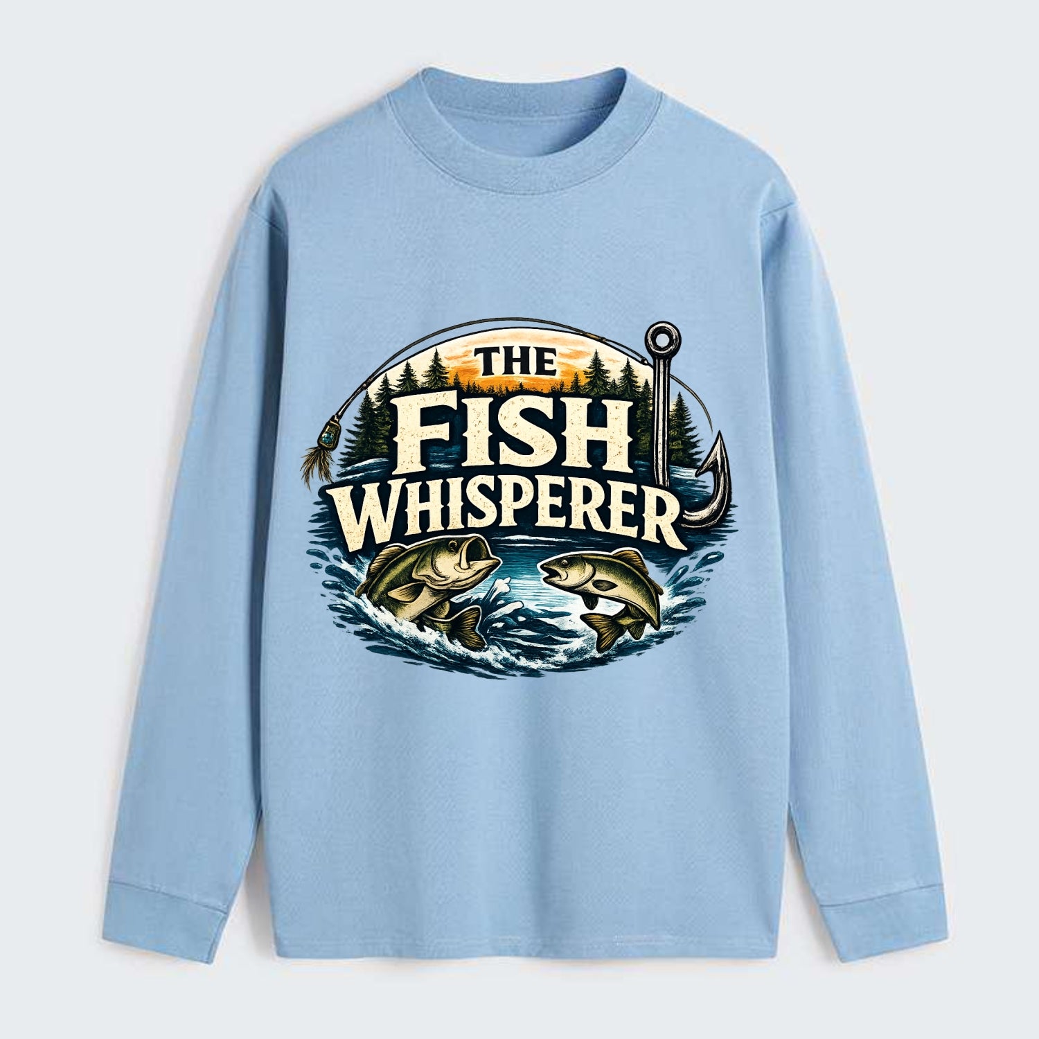 The Fish Whisperer - Classic Long Sleeve Shirt - Light Blue