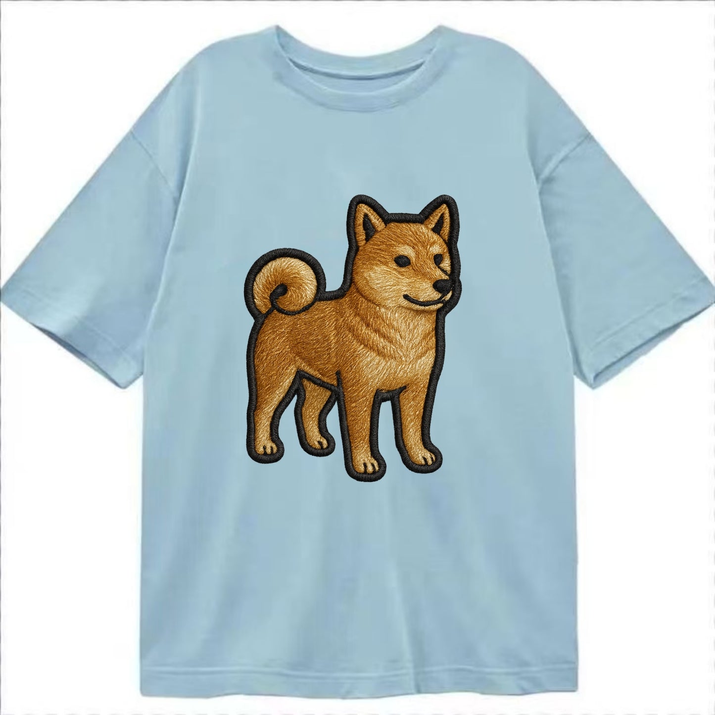 Shiba Inu - Trendy Japanese dog logo wit - Classic T-shirt - Light Blue