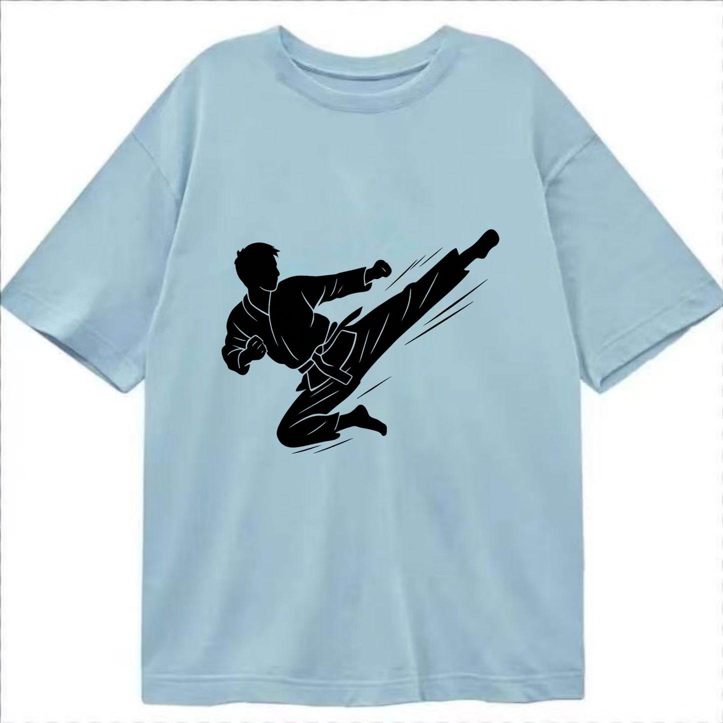 Korean taekwondo flying kick - Classic T-shirt - Light Blue