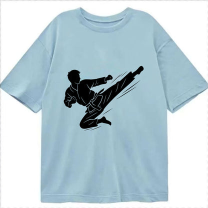 Korean taekwondo flying kick - Classic T-shirt - Light Blue