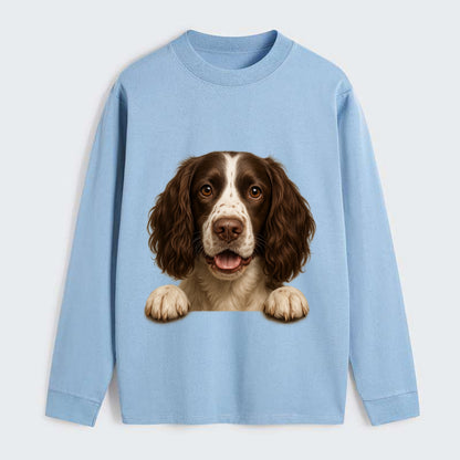 English Springer Spaniel  - Classic Long - Classic Long Sleeve Shirt - Light Blue