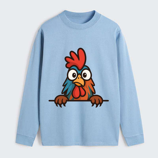 Rooster  - Classic Long Sleeve Shirt - Light Blue