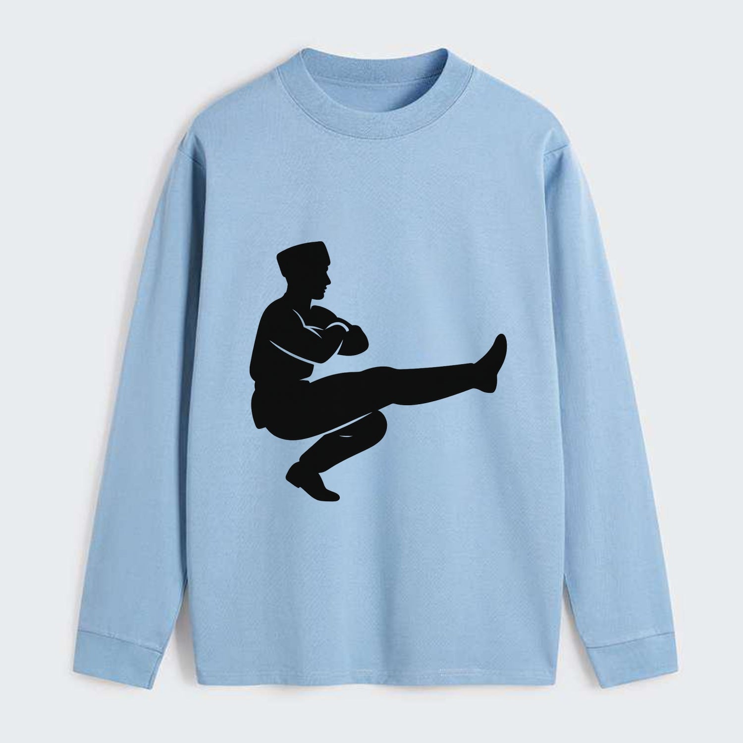 Russian Cossack dancer squat kick - Classic Long Sleeve Shirt - Light Blue
