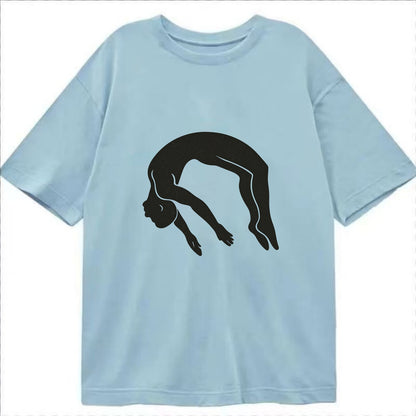 Gymnast doing a backflip - Classic T-shirt - Light Blue