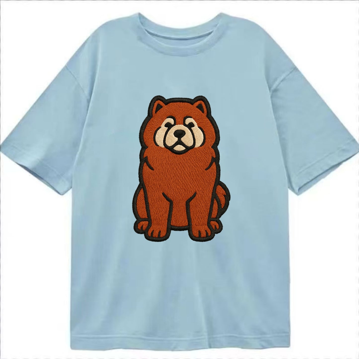Chow Chow - Red fluffy sitting pose - Cl Classic T-shirt - Light Blue