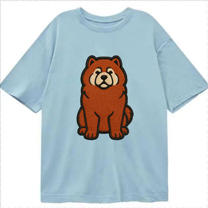 Chow Chow - Red fluffy sitting pose - Cl Classic T-shirt - Light Blue