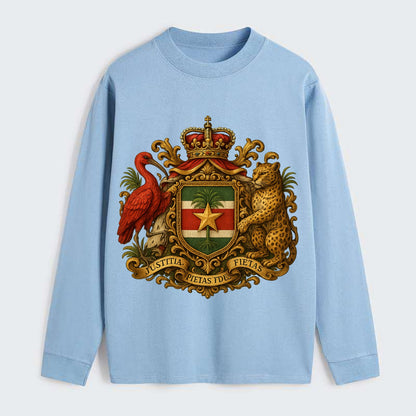 Suriname Star Emblem  - Classic Long Sleeve Shirt - Light Blue