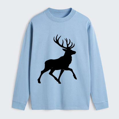 Deer with majestic antlers - Classic Long Sleeve Shirt - Light Blue