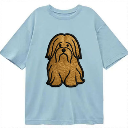 Lhasa Apso - Trendy long-haired design w - Classic T-shirt - Light Blue