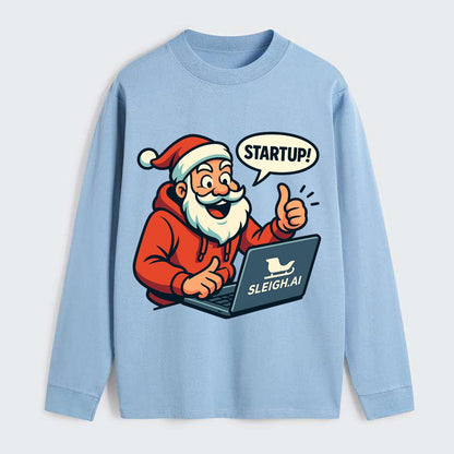 Santa Tech Startup CEO - Classic Long Sleeve Shirt - Light Blue