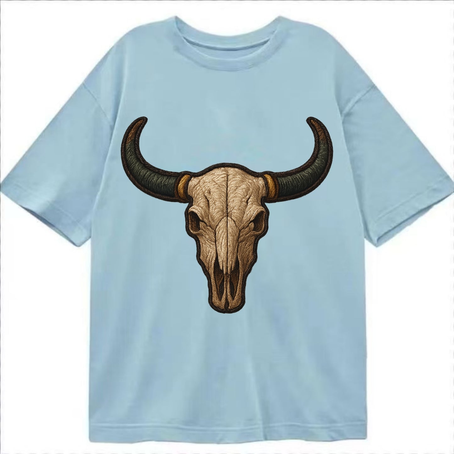 Bull Skull  - Classic T-shirt - Light Blue