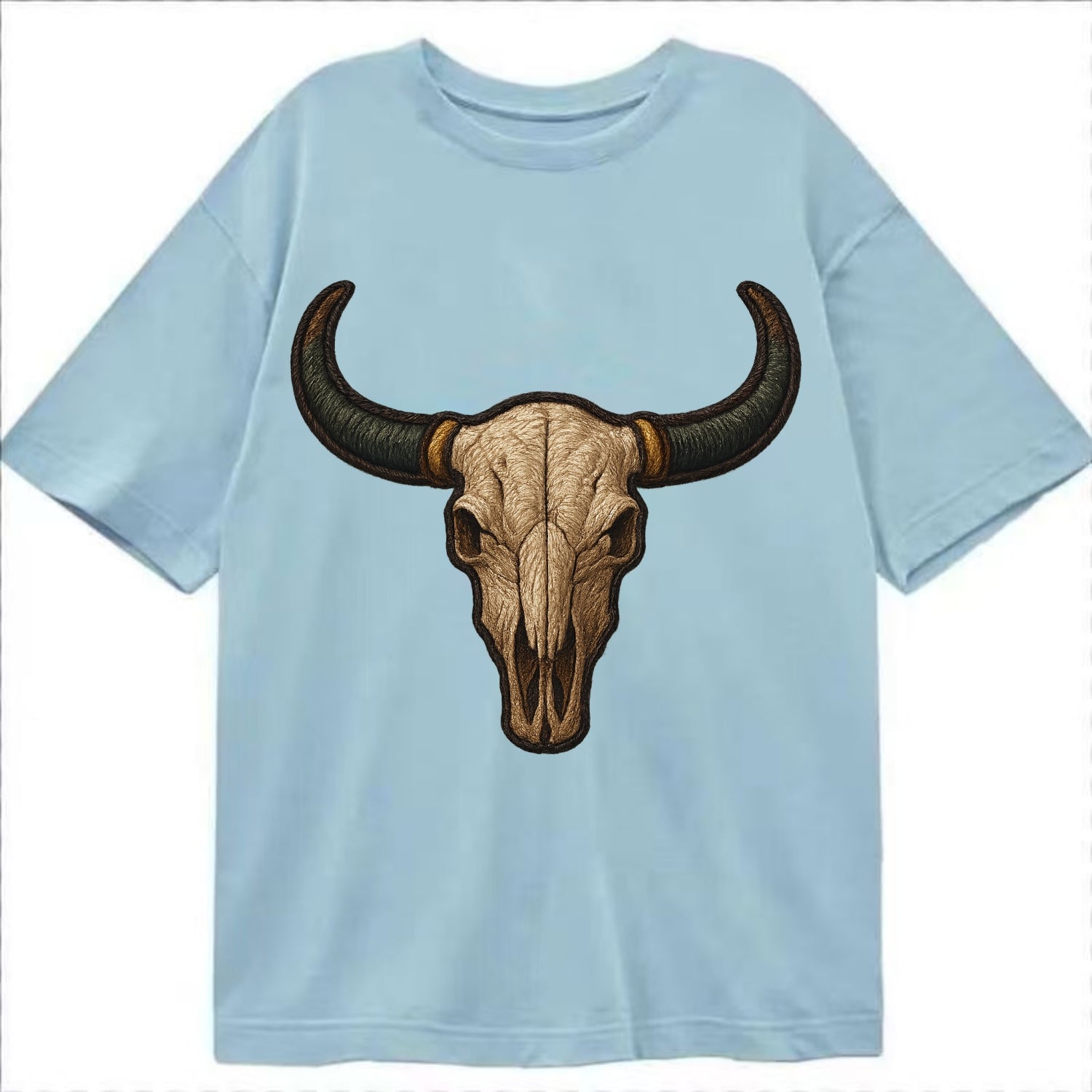 Bull Skull  - Classic T-shirt - Light Blue