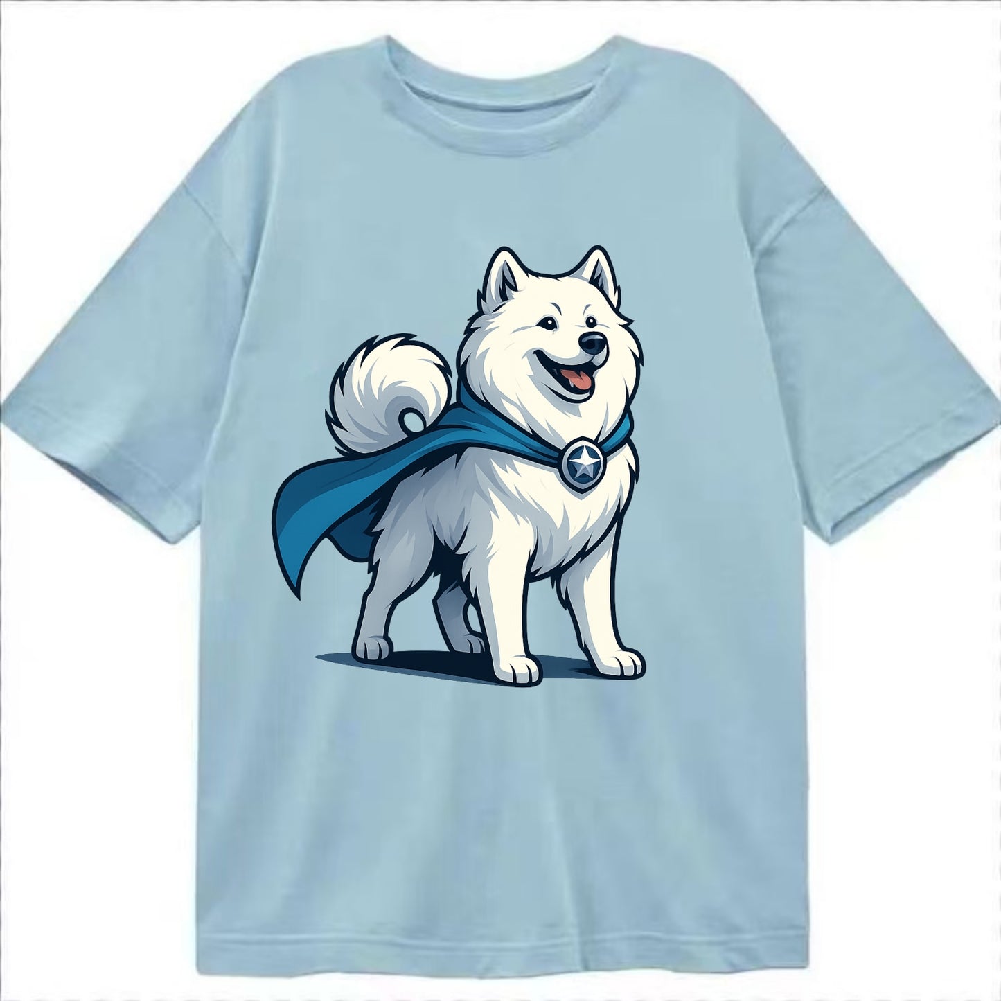 Samoyed Winter Hero  - Classic T-shirt - Light Blue